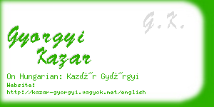 gyorgyi kazar business card